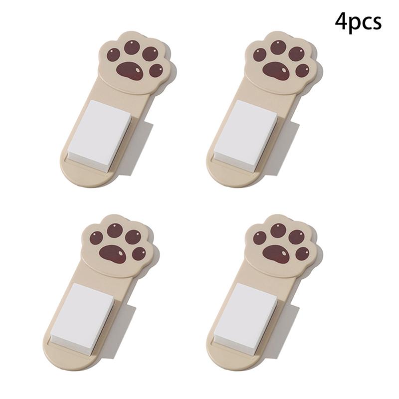 2/4ks Roztomilá kreslená rukojeť na toaletu, Kreativní odstraňovač víka s kočičí tlapkou, Plastový pohodlný odstraňovač vyklápěcího víka