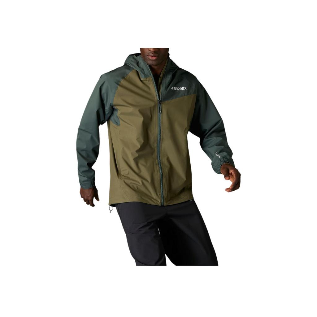adidas Pánská bunda Multi 2L Rain.Rdy Ležérní Všestranná Módní Pohodlná Bunda Bunda Rock-Olive Břečťanově zelená JD8355