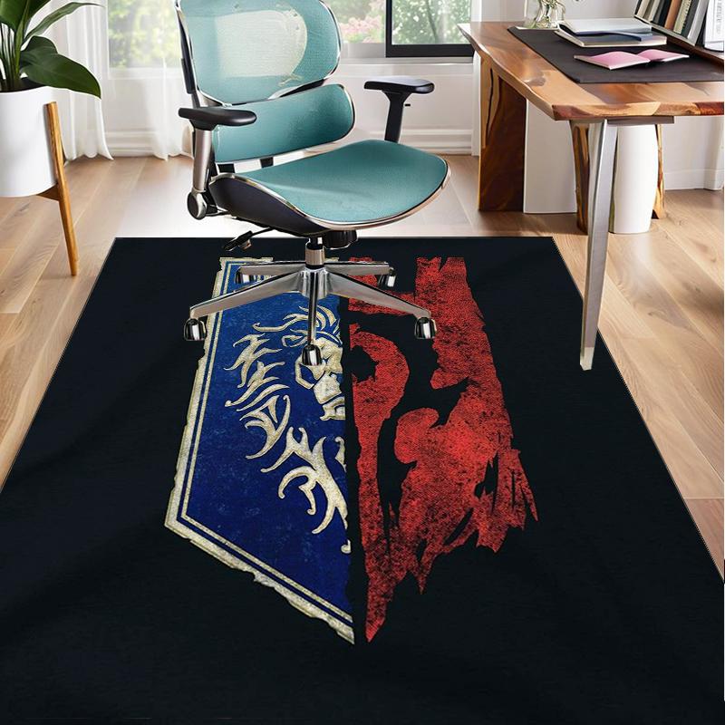 Warcraft Game Office Rug Chair Mat, Game Carpet, Suitable for Front Door, Bedroom, Living Room, Desk, Holiday Gift