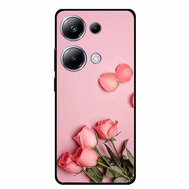 For Xiaomi Poco M6 Pro 4G Phone Case Cover Wolf Shockproof Black Silicone Soft Back Cover Cases For Poco M6 Pro Case M 6 M6Pro