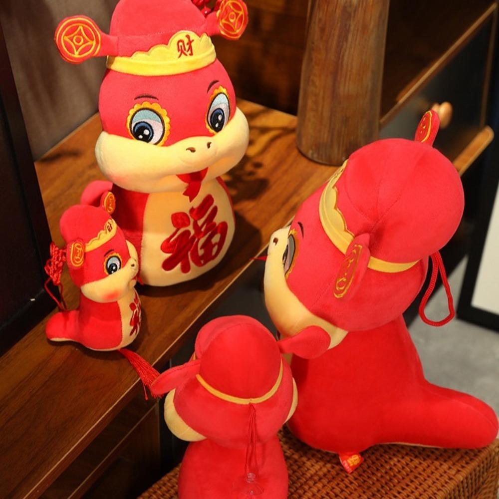 Cute 2025 Snake Year Mascot Toy Rich Snake Fortune Doll Lucky Snake Doll Plushies  Children