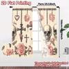 Set Of 2 Flat Printing Jit Curtains Without Rod Gothic Romance Popular Fashionable Versatile Durable Polyester Curtain Made