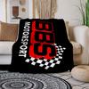 BBS Motorsport Racing Wheel Checkered Flag Sticker DecalBlanket Flannel Throw Blanket for Sofa, Bed, Travel, Camping, Office, Couch, Chair,