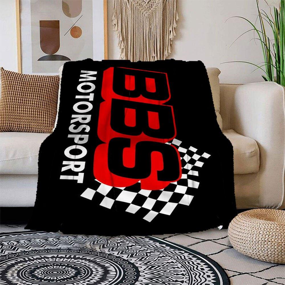 

BBS Motorsport Racing Wheel Checkered Flag Sticker DecalBlanket Flannel Throw Blanket for Sofa, Bed, Travel, Camping, Office, Couch, Chair, 150x180cm