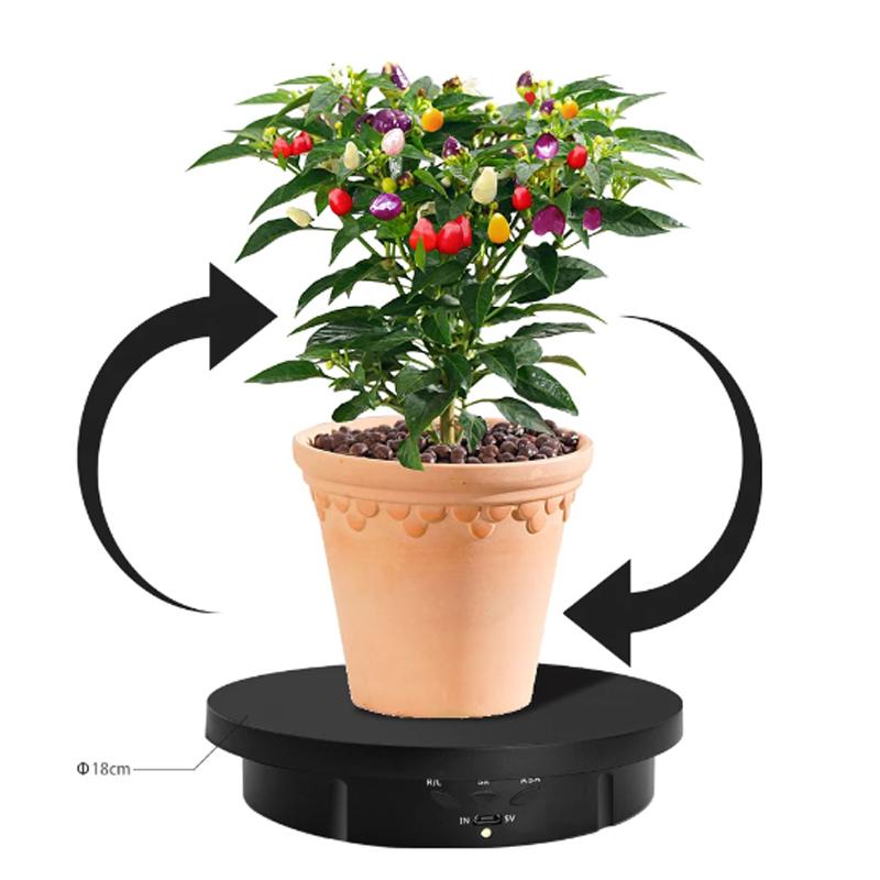 Vânzare fierbinte 3 viteze Vizualizator electric rotativ 360° Reglarea plăcii rotative Suport de afișare cu încărcare USB pentru accesoriu de filmare video