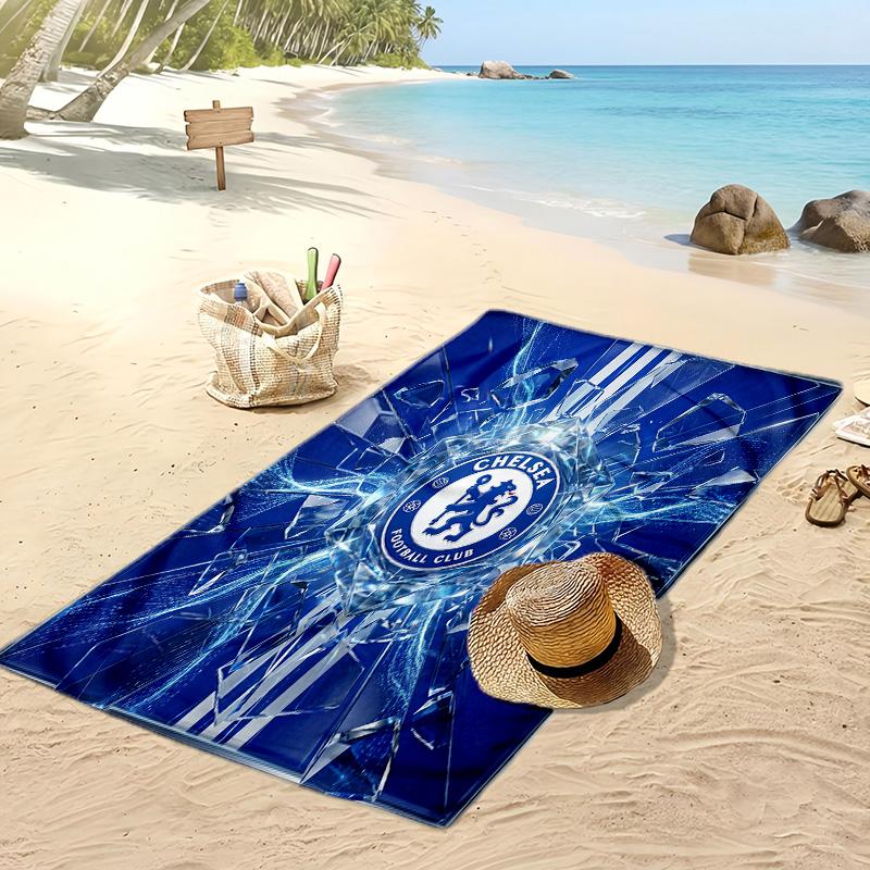 Chelsea FC Printed Beach Towel Quick Dry Soft TowelPortable Large Rectangular Beach Blanket for Travel Swimming Pool