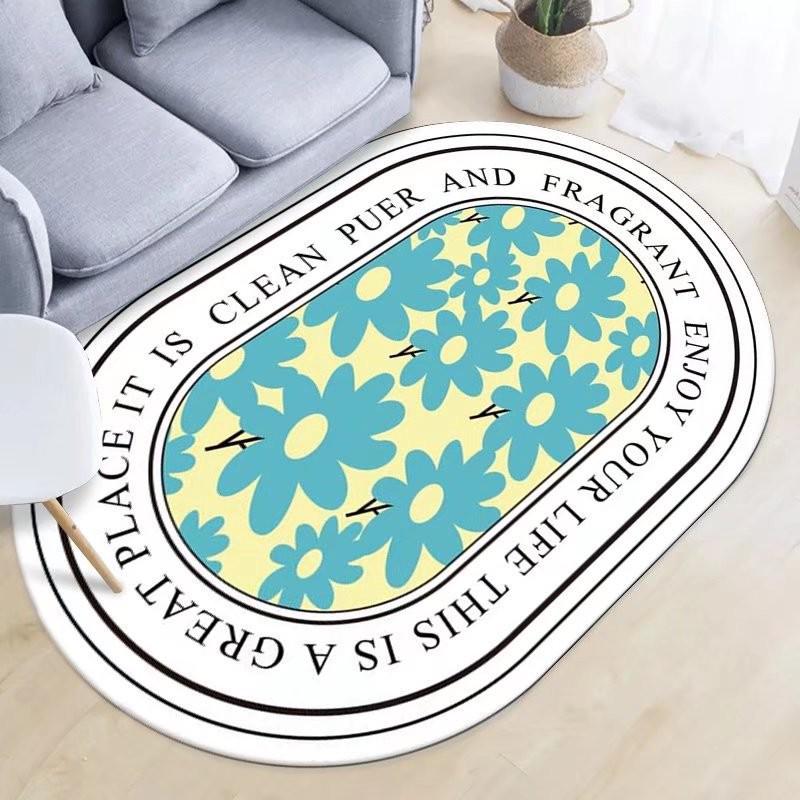 

Овальный кристальный бархатный ковер для гостиной, спальни и журнального столика 80*120cm (Thick Velvet)