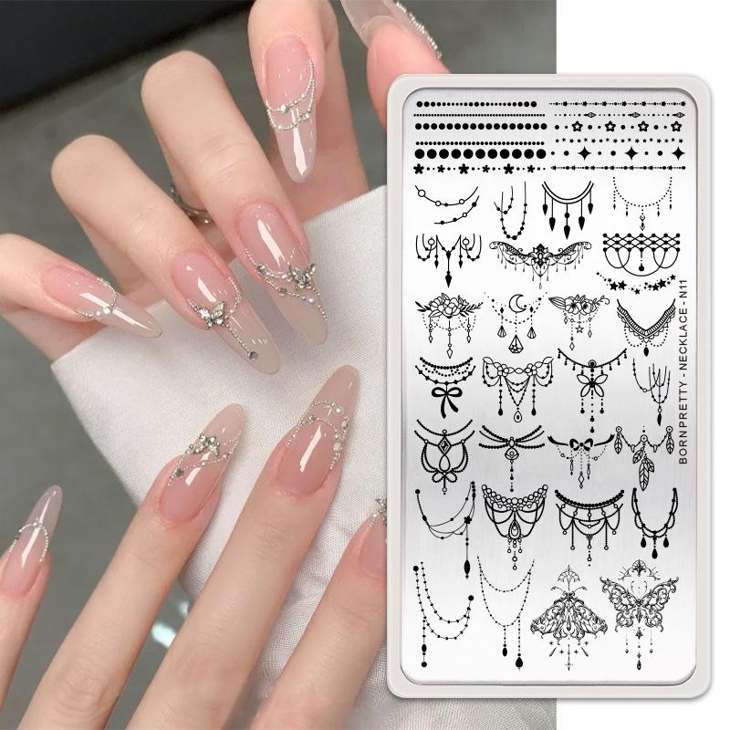 

Пластины для стемпинга ногтей Шаблоны для нейл-арта Печать Бабочка Французский маникюр Изображение Инструмент из нержавеющей стали для стемпинга 3pcs