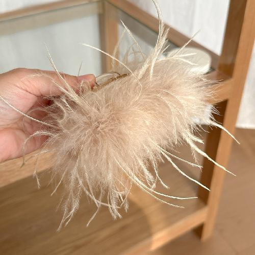 Nuovo copricapo coreano di alta gamma, Piume nere, Pinze a presa, Piume di struzzo, Parte posteriore della testa, Capelli a disco, Fermagli per capelli da ragazza