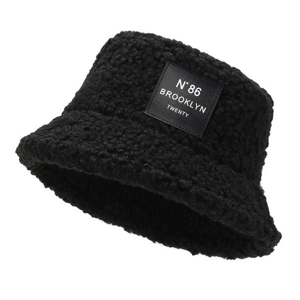 Męskie i Damskie N86 Ozdoba z Etykietą Kapelusz Rybaka Moda Outdoor Ciepłe Wełniane Kapelusze Bucket Płaski Wierzch Czapka Podróżne Kapelusze na Plażę