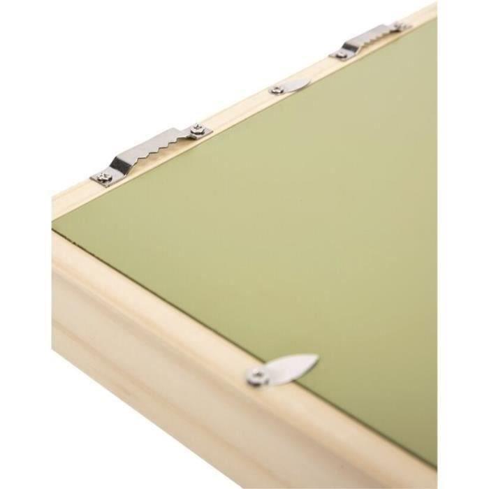Baby Art Pure Frame - Kit Cadre avec Pâte à Modeler et Cadre Bois Pin Naturel, Rouleau, Panneau Arrière Réversible (Vert/Orange)