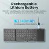 Tri-fold Keyboard with Touchpad Three Bluetooth Keyboard Portable Mini Keyboard Rechargeable Keyboard for PC Windows Android IOS