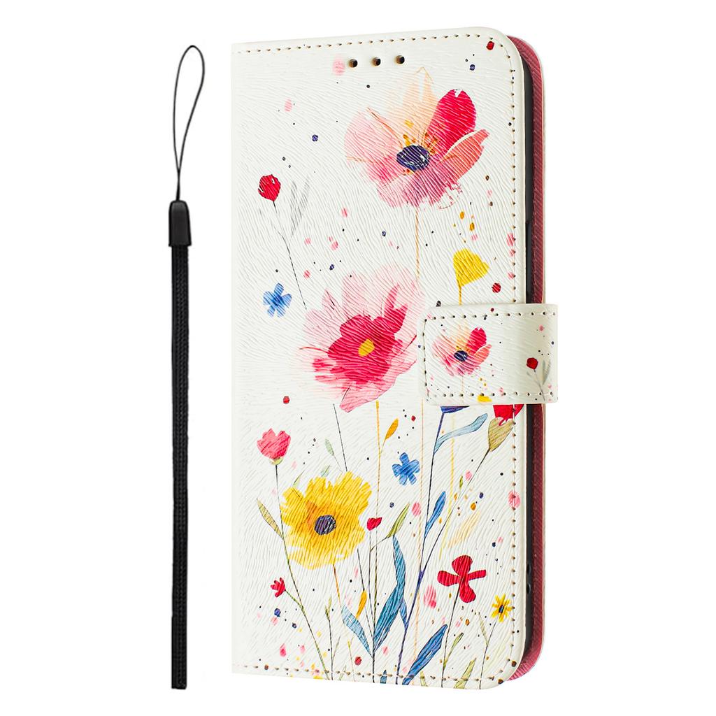 Applicable to Motorola G37 Power mobile phone leather case painted three card flip G67/G77/G87