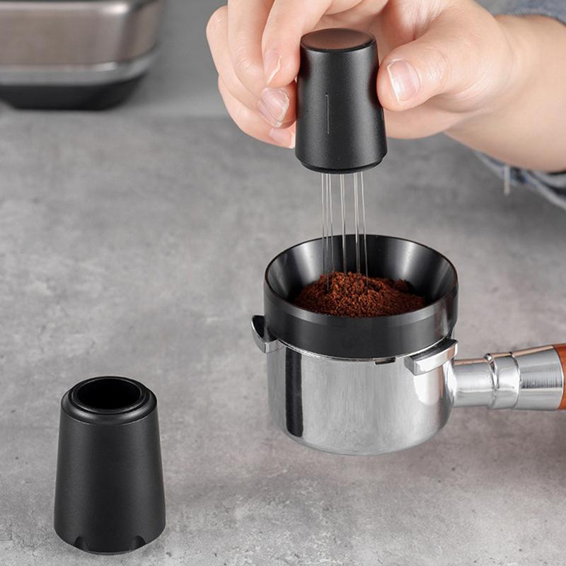 Ferramenta de Distribuição de Espresso 8 Furos 10 Agulhas Agitador de Café Espresso Para Barista Cabo e Suporte de Liga de Alumínio