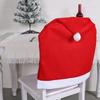 Christmas Chair Hat Restaurant Hotel Decorates Chair Covers Solid Color Wedding Conference Red Velvet Chair Covers Christmas Chair Covers