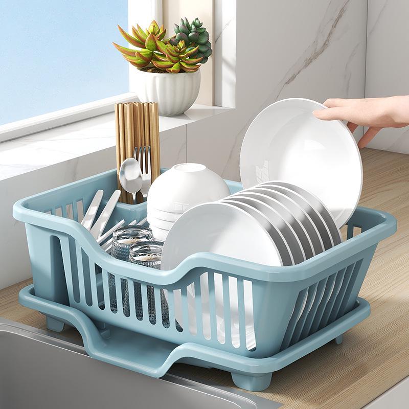 Extra Large Plastic Kitchen Dish Rack with Drainage