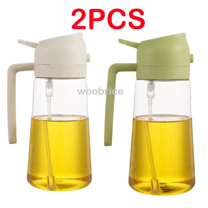 2in1 500ml Plastic Spray Oil Sprayer Bottle Spray Oil Dispenser Salad BBQ Kitchen Baking Roasting Camping Picnic Kitchen Tool