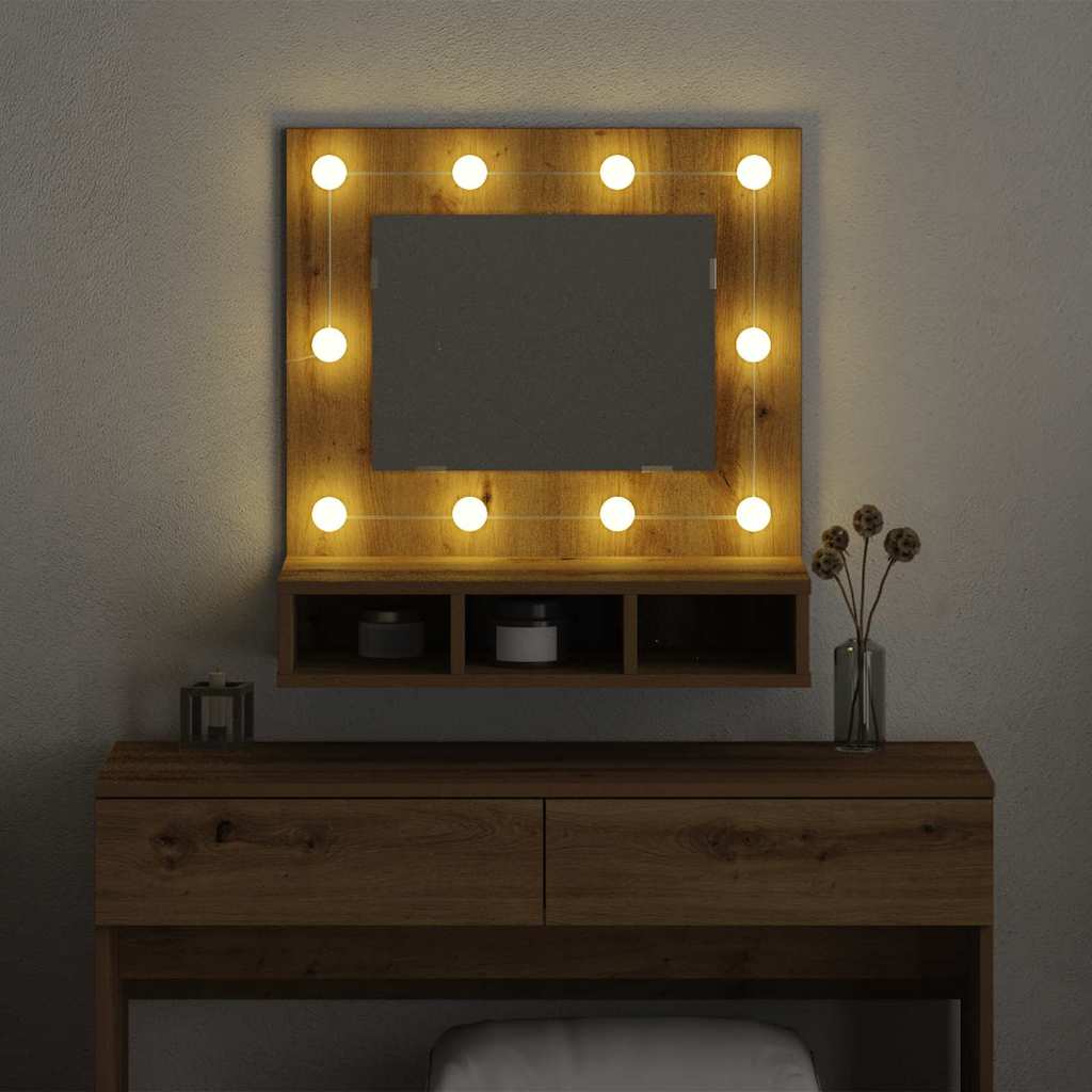 Mirror Cabinet Artisan Oak 60 X 31.5 X 62 Cm Engineered Wood