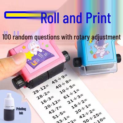 Math Stamp Roller: Addition, Subtraction, Multiplication & Division Practice Tool for Kids