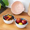 Double-Layer Plastic Drain Basket: Multi-Use Kitchen & Living Room Bowl for Washing Vegetables and Serving Fruit.