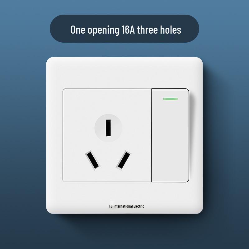 86 Type Wall Panel: Single Gang Light Switch & Socket