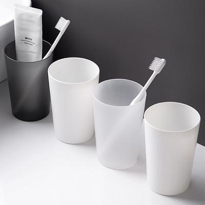 Bicchieri per collutorio domestico, bicchieri per denti, bicchieri in plastica per spazzolare e lavare, bicchieri per mal di denti in stile scrub per coppia