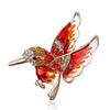 Minimalist Bird Brooch with Alloy and Enamel Design - Versatile and Stylish Accessory