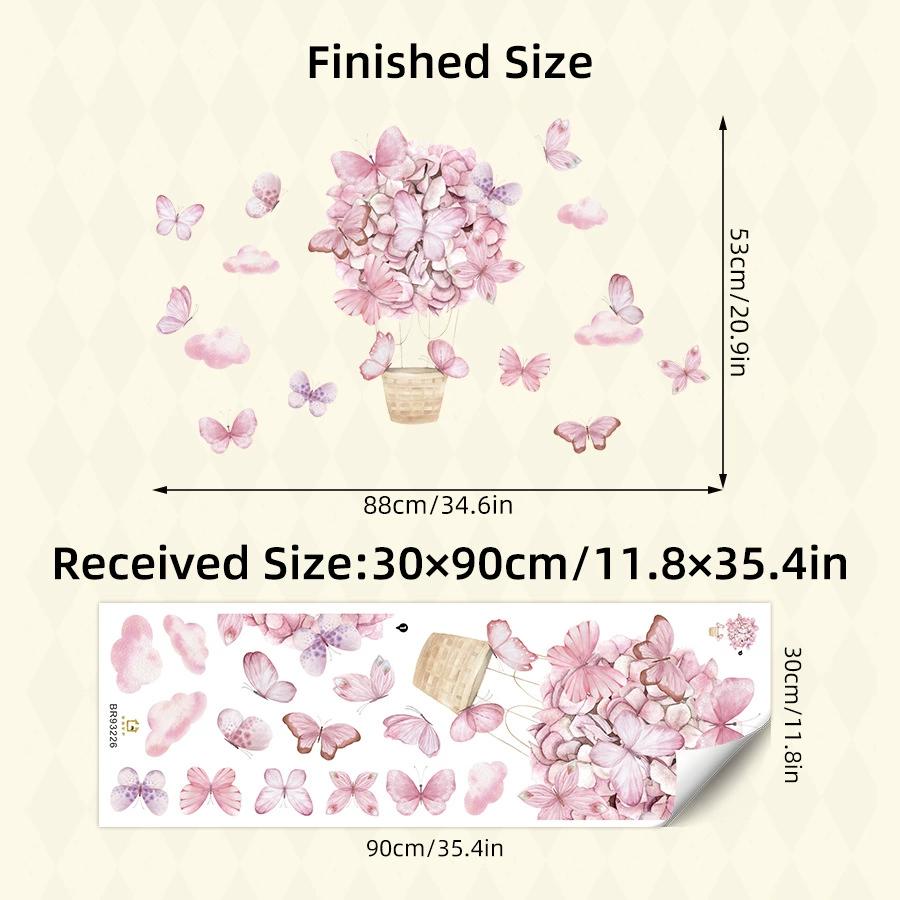 Watercolor Cartoon Rabbit Pink Rainbow Clouds Love Wall Stickers for Kids Room Girl Bedroom Nursery Decoration Bunny Wall Decals