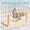 Wear-resisting Parrot Perch Stand Natural Wooden Bird Teeth Chew Toy  Parakeet