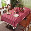 Christmas Checkered Tablecloth Buffalo Plaid Cotton Flannel Tablecloths, Xmas Winter Washable Table Cover For Party Dining Decor