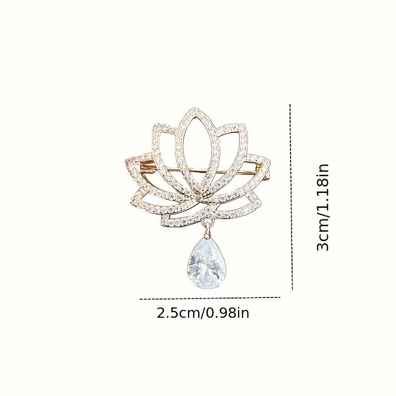 Retro Style Lotus Brooch, Anti Glare Buckle Brooch for Women, High-end Niche High-end Chest Flower Brooch, Cute Cartoon Accessories Suitable