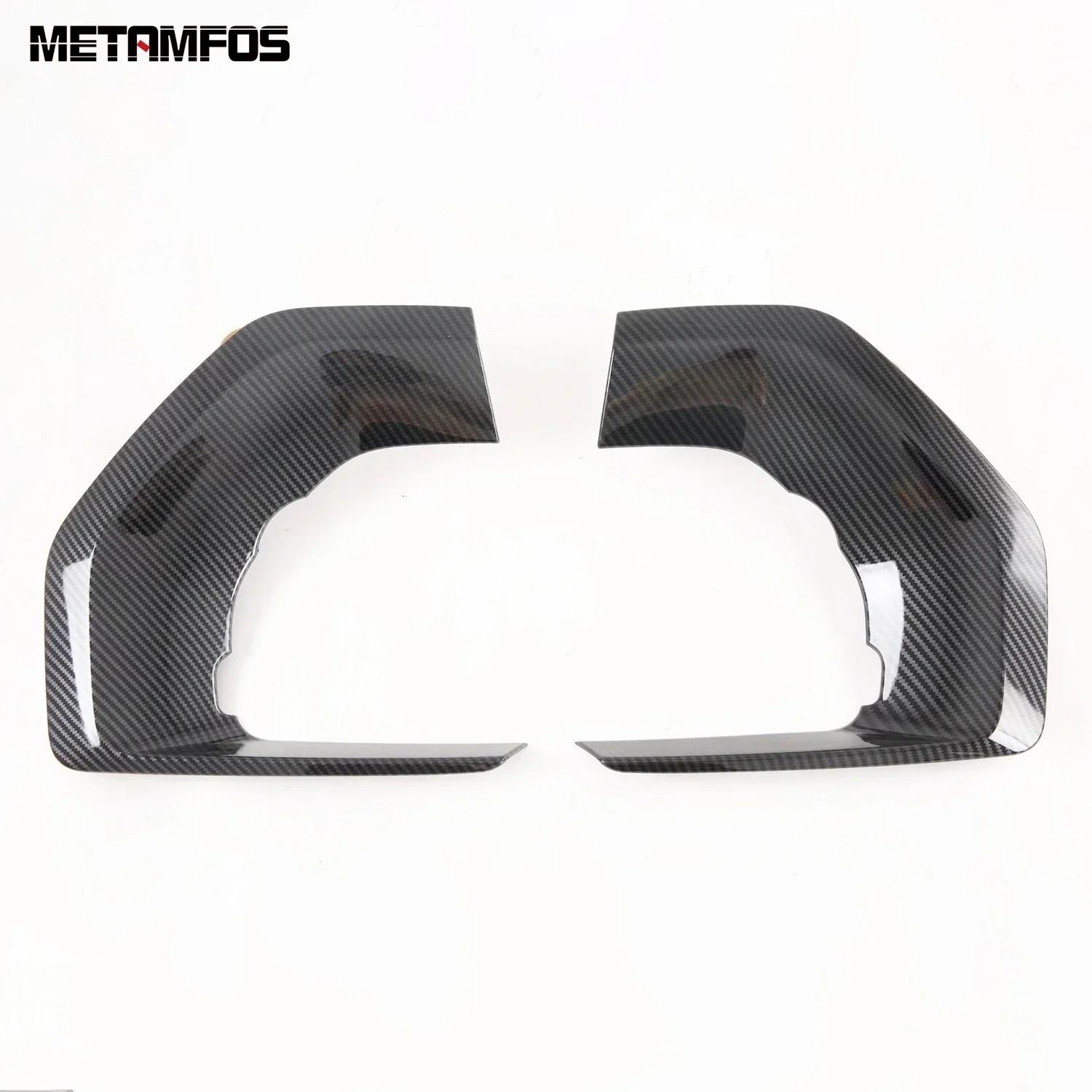 Front Fog Light Lamp Eyelid Eyebrow For Kia Mohave Borrego -  2024 2025 Carbon Fiber Foglamp Cover Trim Accessories Carbon Fiber Plastic