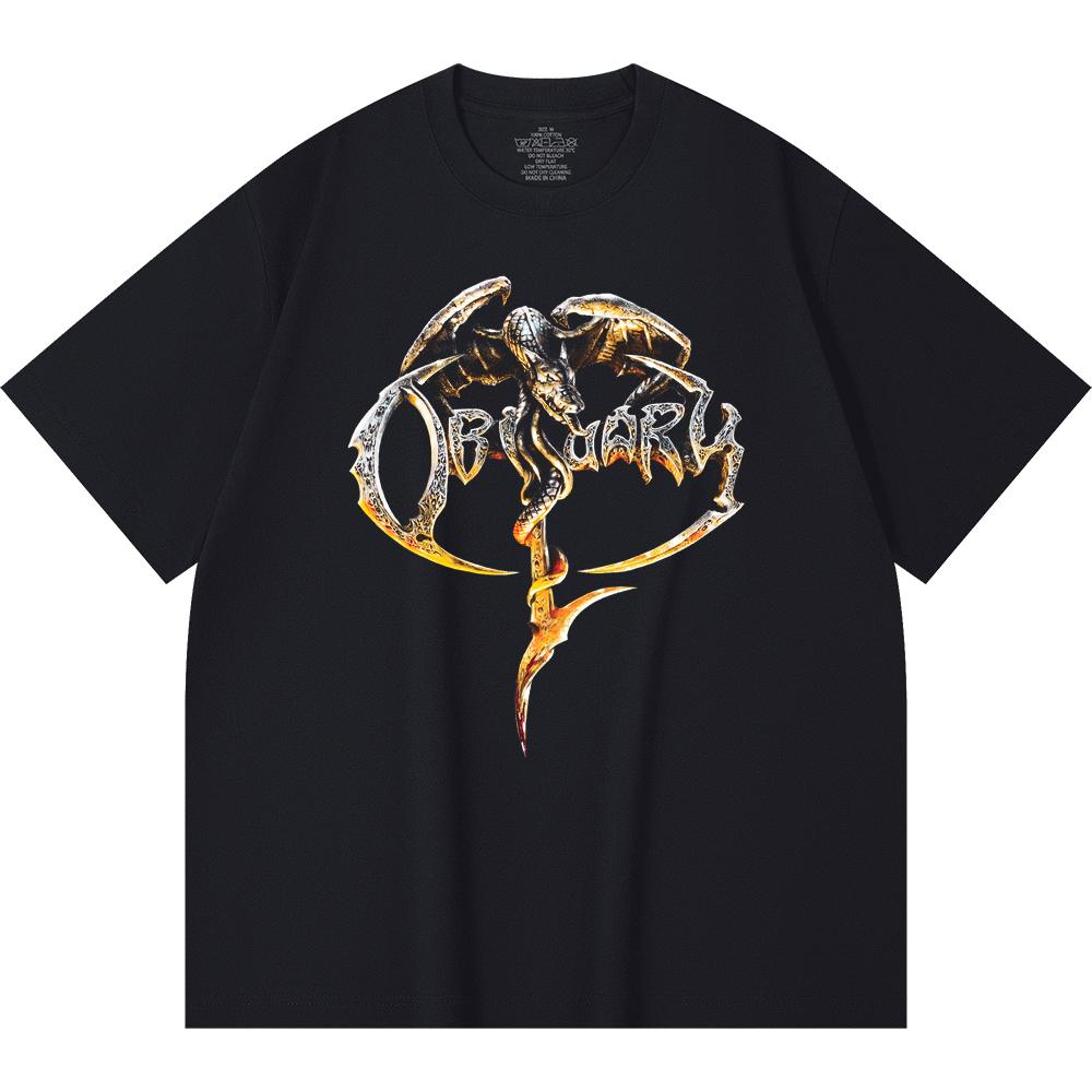 Tricou Heavy Metal 230 Gsm 100% Bumbac Imprimeu Trupă Rock Muzică Populară Tricou Unisex din Bumbac Gros
