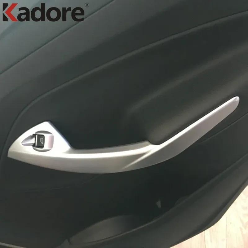 Car Inner Door Armrest Window Lift Switch Button Panel Cover Trim For Ford Kuga Escape 2017 2018  Matte Interior Accessories