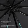 60-Rib Automatic Women's Umbrella with Black UV Protection for Sun & Rain, Customizable and Portable.