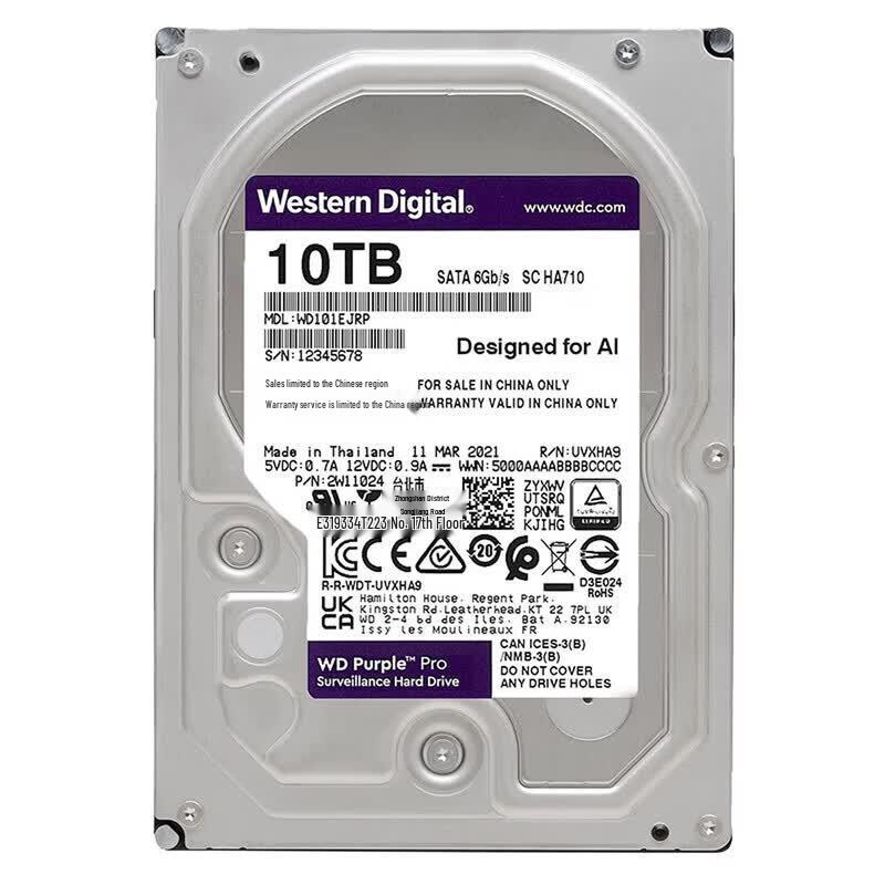 WD Purple Pro 10TB Surveillance Hard Drive