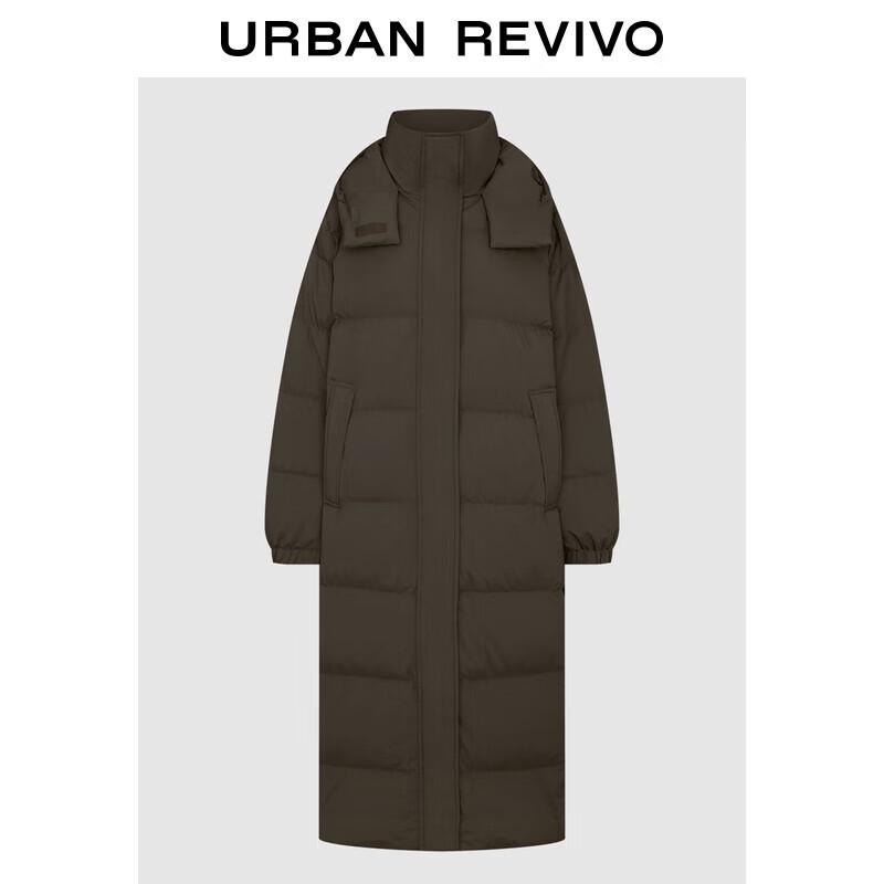 

Женский пуховик UR 2025 Зима Стеганый Длинный с Капюшоном S