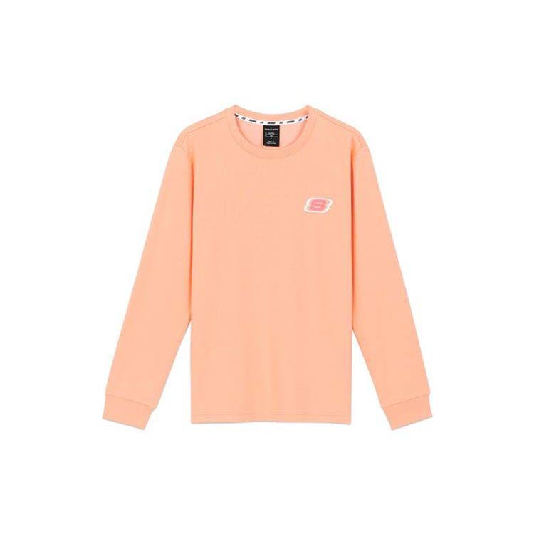 Skechers Sports Casual Crew Neck Pullover Sweatshirt Men sweatshirt Peach-Pink L320U112-00X5 XXL