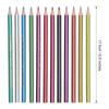 12PCS 12 Colors Metallic Pencils Durable wood Neon Pencils Stationery Set Pencil Set  Adults