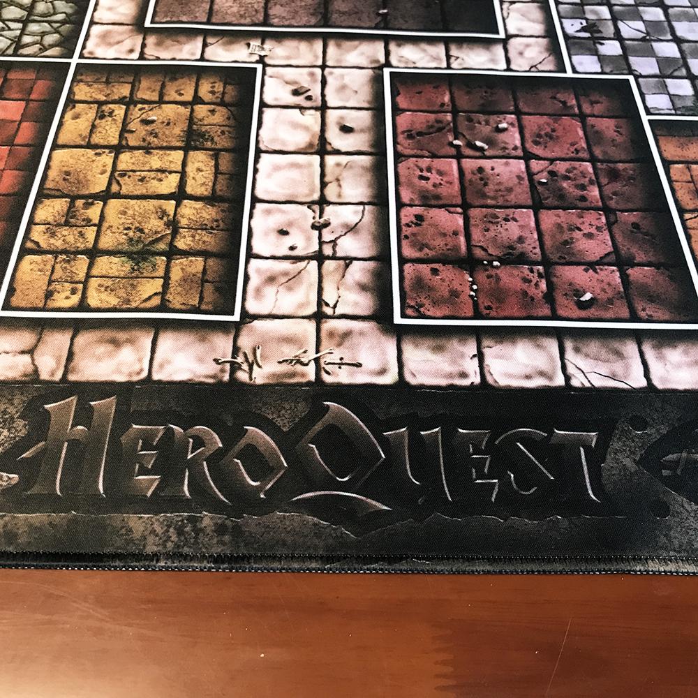 Tappetino da Gioco Grande Personalizzato Heroquest 815X650Mm Con Bordi Cuciti (Tappetino Mouse Grande con Bordi Bloccati) Tappetino da Gioco in Gomma Naturale