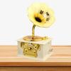 Retro Gramophone Music Box Classic Phonograph Shape Music Box for Home Desktop Musical Decoration White