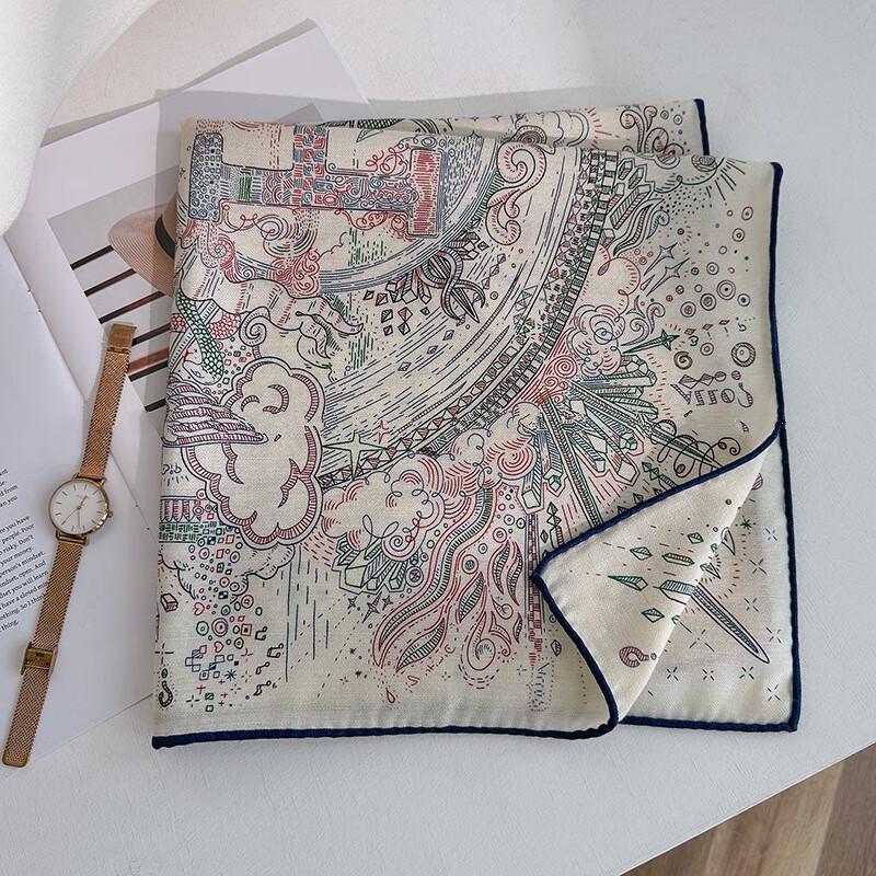 Elegant Versatile Silk Wool Square Scarf 65*65cm