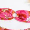 Women's Bikini Split Swimwear High Waist Sexy Bra Multi Color Floral Print