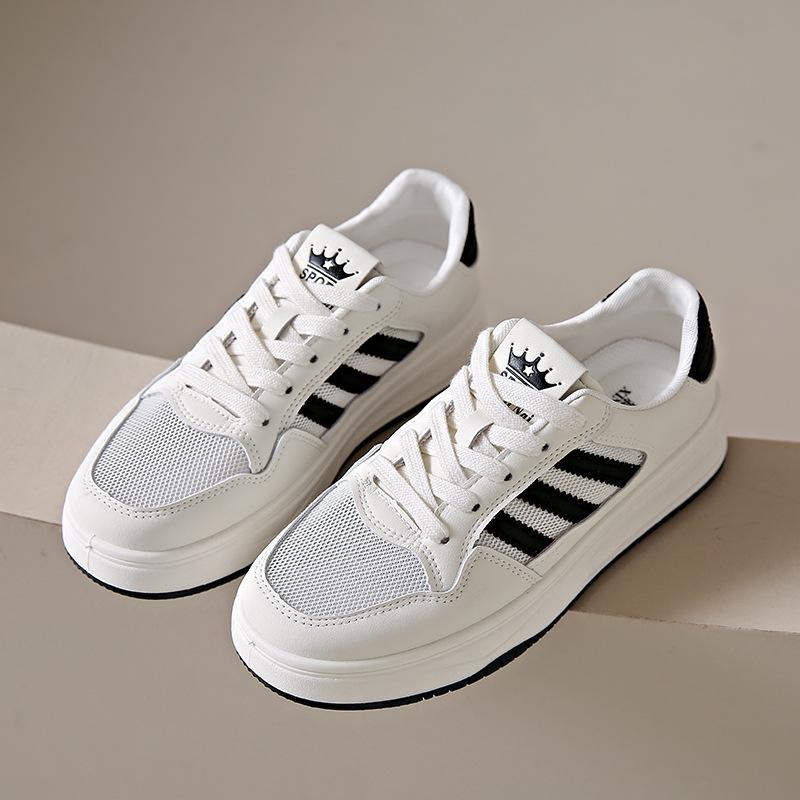 

Platform white shoes women s 2024 spring new versatile height-increasing student board shoes single shoes Korean version ins sports shoes 35 белый