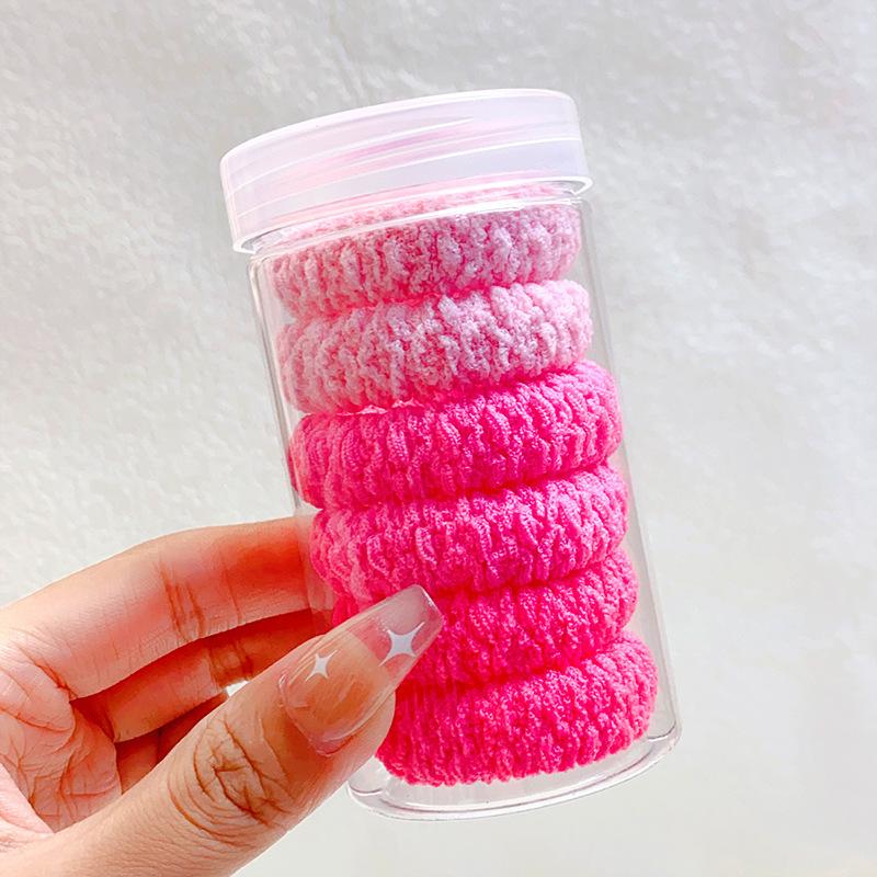 6pcs Box Packed Thick High Stretch Hair Bands For Women Girls Ponytail Holder Hair Tie Scrunchie Rubber Band Hair Accessories
