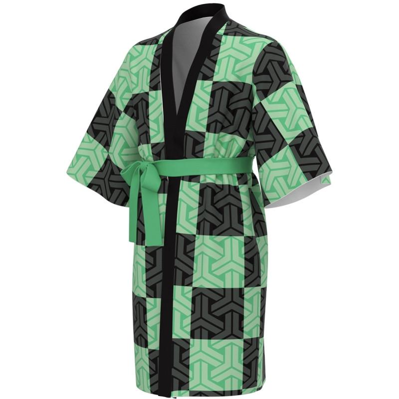 

Клинок, що розсікає демонів Кімоно - Унісекс Хаорі-плащ у стилі Тандзіро та Незуко Free size Adult