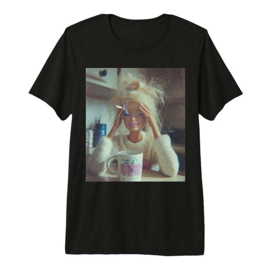 

Funny Distressed Doll Face Meme Smoking Sarcastic Humor Gift T-shirt For Men Women T Shirts Short Sleeve Tops P719 - Men s S... S