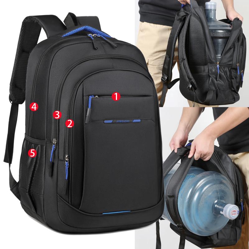 Mochila de Viagem Durável para Laptop - Impermeável, Compartimento Acolchoado para Laptop, Múltiplos Bolsos, Essencial para Negócios e Estudantes Universitários
