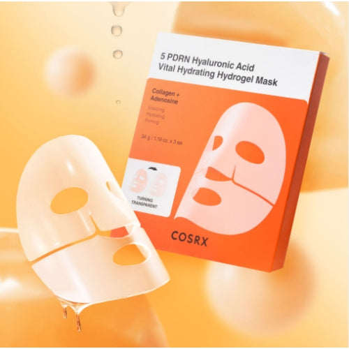 COSRX 5PDRN Hyaluronic Acid Vital Hydrating Hydrogel Mask 3ea 3ea