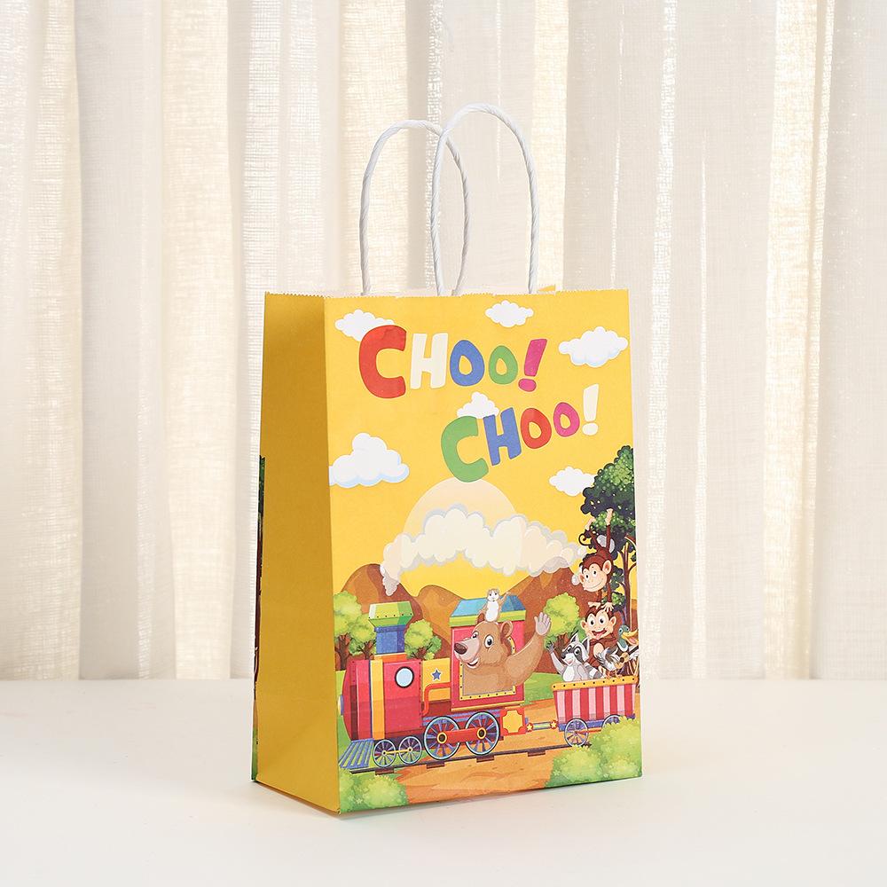 StoBag, Train-Themed Reusable Paper Gift Tote Bags, 12/30pcs, Perfect for Kids' Birthday Parties Festive Celebrations Supplies